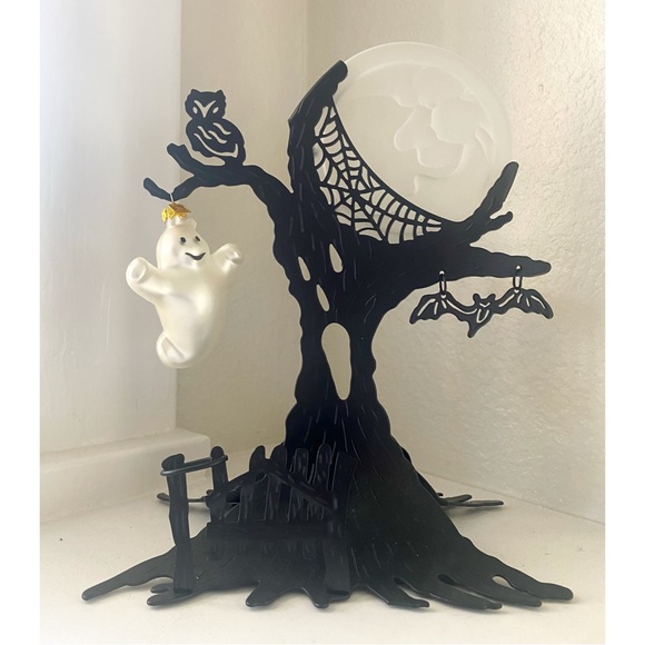 Partylite HALLOWEEN Ghostly TREE candle holder P7859 Original Box